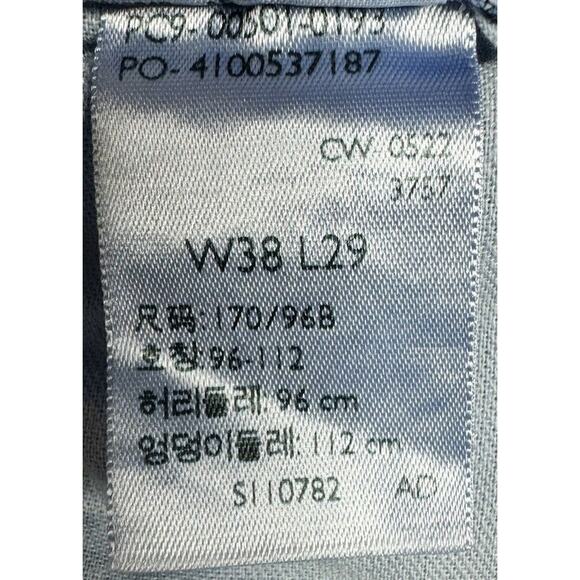 Levis 501 Men's Straight Leg Button Fly Med Blue Denim Jeans - Size 38x27.5 - Picture 7 of 8